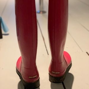 Cute pink rain boots